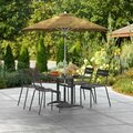 Lancaster Table & Seating 6' Nutmeg Push Lift Aluminum Umbrella 164UMBAL06CM